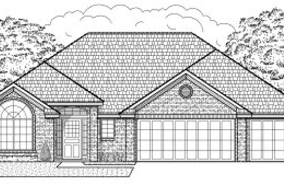 Exterior - Front Elevation for Traditional House Plan #65-404 - 3 bed, 2 bath