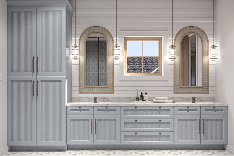 House Blueprint - Interior - Master Bathroom for Beach House Plan #455-378 - 4 bed, 3.5 bath