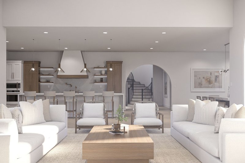 House Blueprint - Interior - Family Room 2 for Beach House Plan #455-761 - 4 bed, 4.5 bath