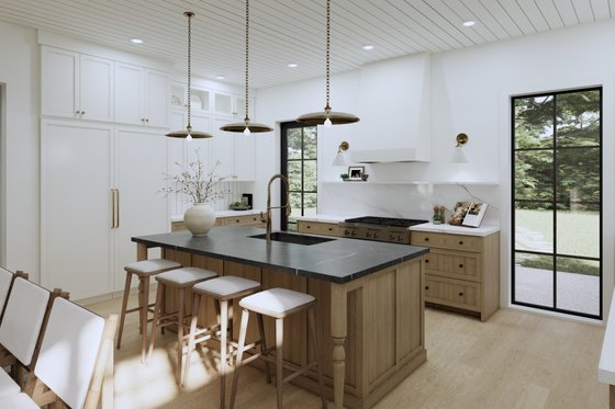 Interior - Kitchen for European House Plan #1114-28 - 3 bed, 2.5 bath