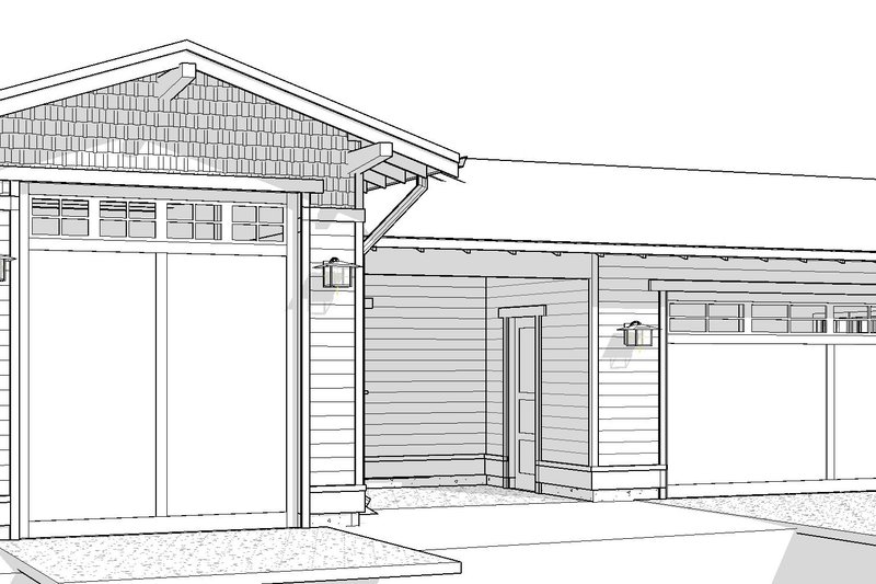 House Blueprint - Exterior - Rear Elevation for Craftsman House Plan #895-168 - 3 bed, 2.5 bath