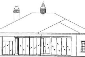 Exterior - Rear Elevation for European House Plan #115-169 - 3 bed, 3 bath