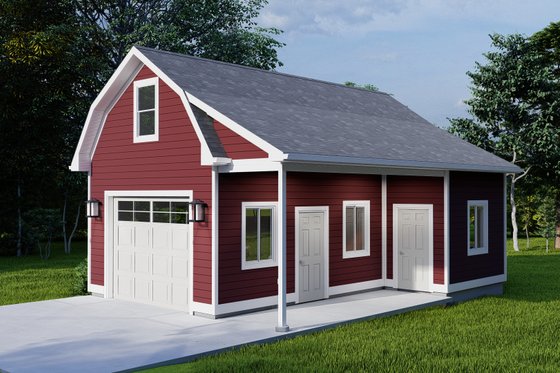 Exterior - Front Elevation 3 for European House Plan #1060-124, 0 bath