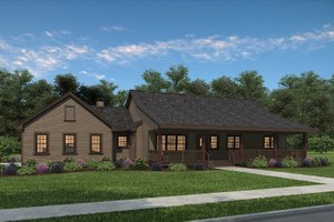 Exterior - Front Elevation 4 for Ranch House Plan #47-1023 - 3 bed, 2 bath