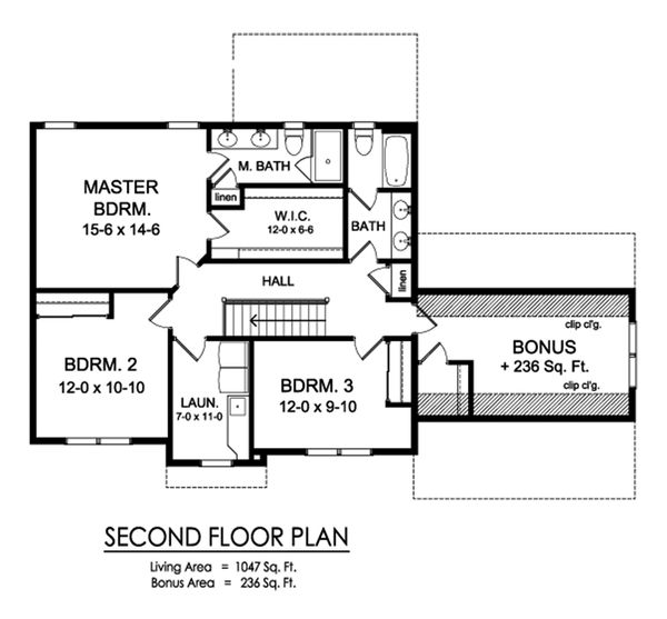 Home Plan - Traditional Floor Plan - Upper Floor Plan #1010-240