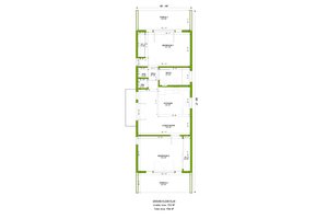 Floor Plan - Main Floor for Cabin House Plan #1106-120 - 2 bed, 1 bath
