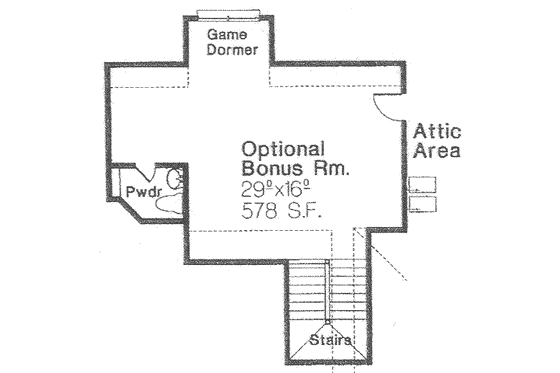 Floor Plan - Other Floor for European House Plan #310-357 - 3 bed, 2.5 bath