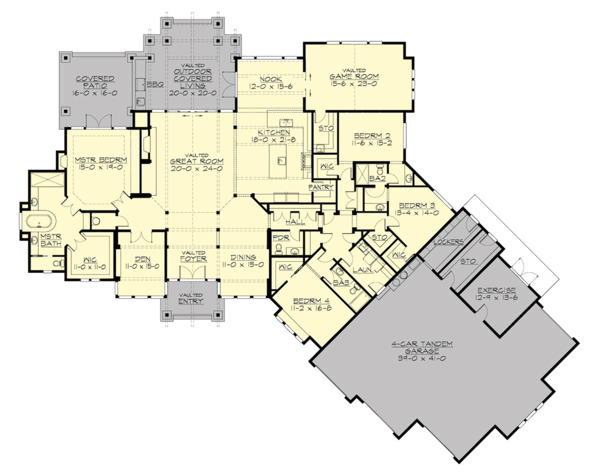 House Design - Cottage Floor Plan - Main Floor Plan #132-568