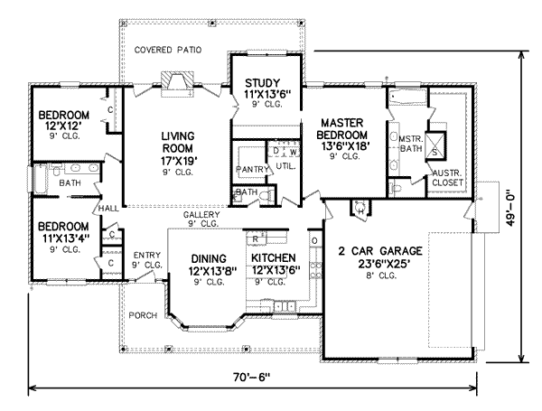 Traditional Floor Plan - Main Floor Plan #65-443