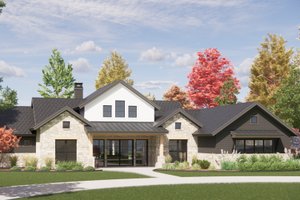 Exterior - Front Elevation 3 for Country House Plan #1096-43 - 4 bed, 4.5 bath