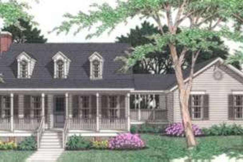 Dream House Plan - Southern Exterior - Front Elevation Plan #406-163