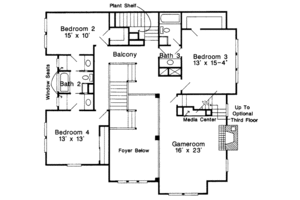 Floor Plan - Upper Floor for Victorian House Plan #410-230 - 4 bed, 3.5 bath