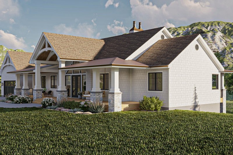 House Design - Exterior - Other Elevation for Beach House Plan #455-291 - 2 bed, 2.5 bath