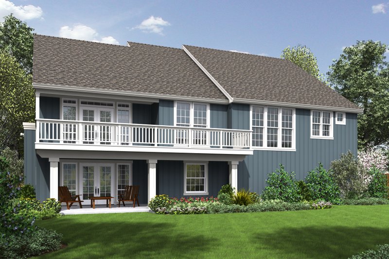 Home Plan - Exterior - Rear Elevation for Craftsman House Plan #48-670 - 4 bed, 3 bath