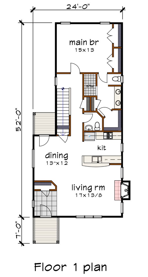 Architectural House Design - Modern Floor Plan - Main Floor Plan #79-322