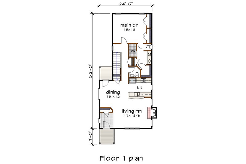 Dream House Plan - Floor Plan - Main Floor for Modern House Plan #79-322 - 3 bed, 2.5 bath