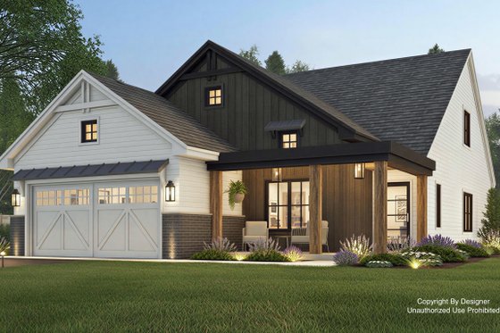 Exterior - Front Elevation 3 for Farmhouse House Plan #51-1481 - 3 bed, 3.5 bath