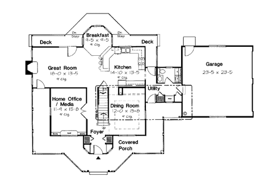 Floor Plan - Main Floor for Victorian House Plan #312-616 - 4 bed, 2.5 bath
