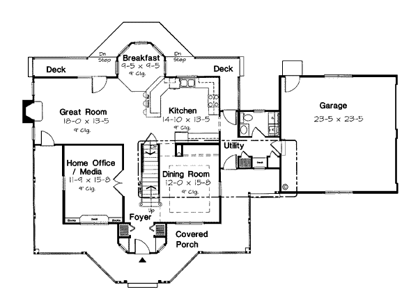 Victorian Floor Plan - Main Floor Plan #312-616