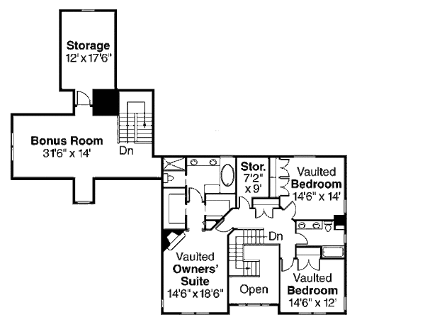 House Plan Design - Traditional Floor Plan - Upper Floor Plan #124-837
