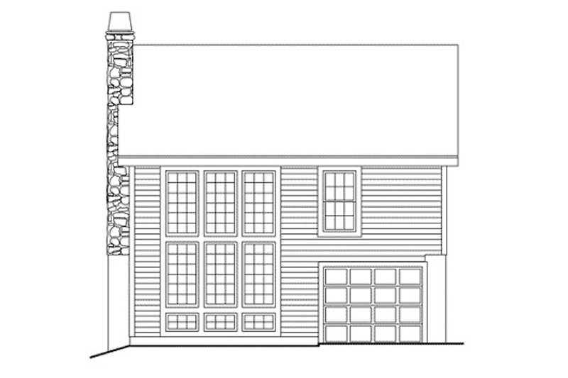 Home Plan - Exterior - Rear Elevation for Cottage House Plan #57-310 - 2 bed, 1 bath
