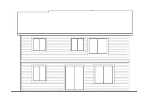 Exterior - Rear Elevation for Country House Plan #569-34 - 5 bed, 3 bath
