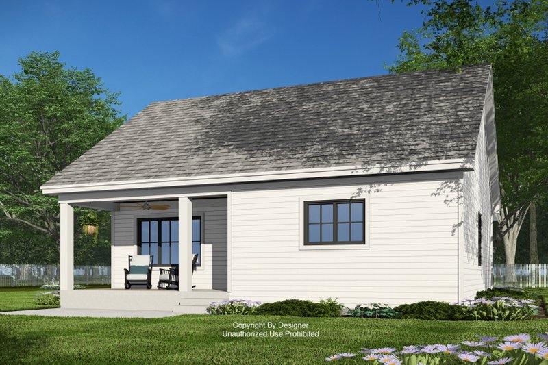 House Design - Exterior - Rear Elevation 1 for Farmhouse House Plan #51-1389 - 3 bed, 2.5 bath