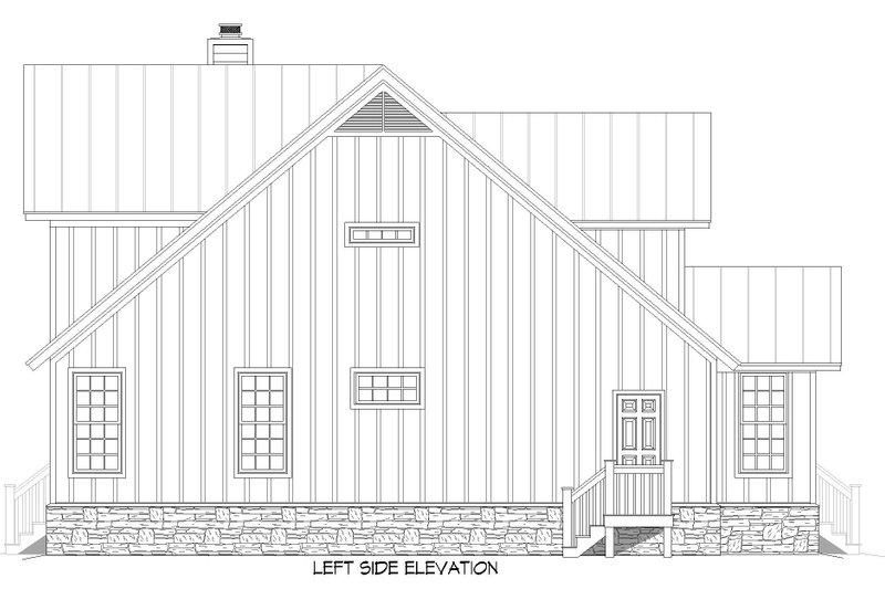 House Design - Exterior - Other Elevation for Cabin House Plan #932-776 - 3 bed, 2.5 bath