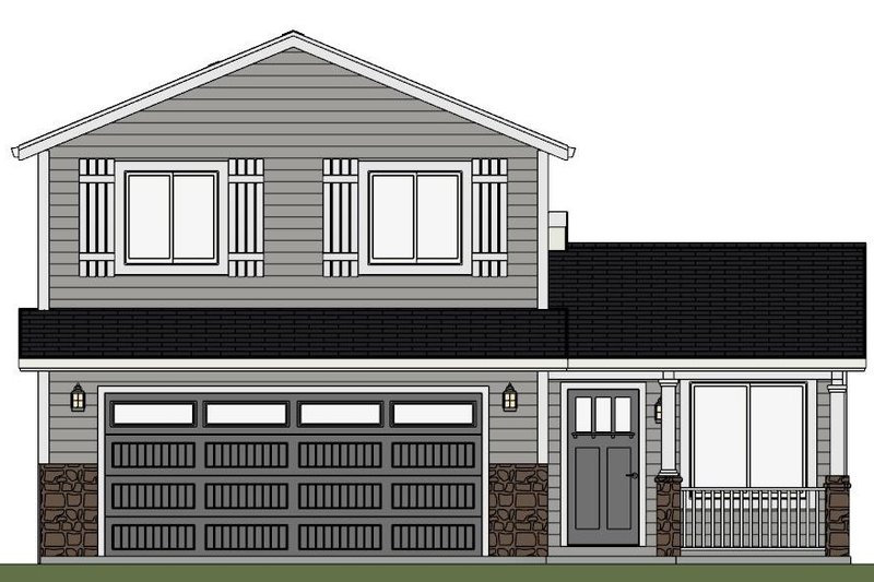 House Blueprint - Exterior - Front Elevation 4 for Cottage House Plan #943-56 - 3 bed, 2.5 bath