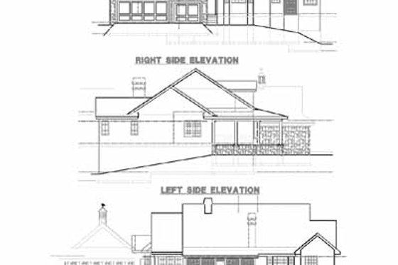 Exterior - Rear Elevation for Country House Plan #67-676 - 3 bed, 3.5 bath