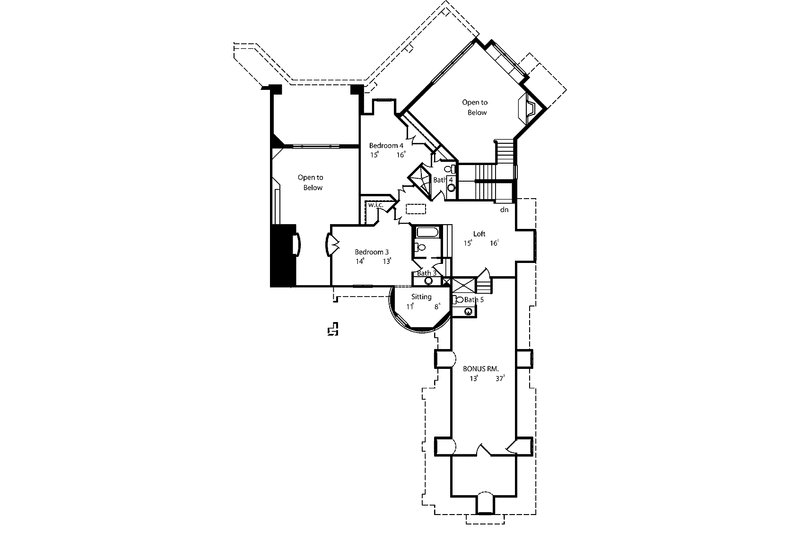 Home Plan - Floor Plan - Upper Floor for Country House Plan #417-569 - 4 bed, 4 bath