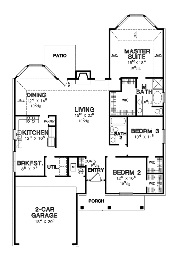 Architectural House Design - Country Floor Plan - Main Floor Plan #472-413