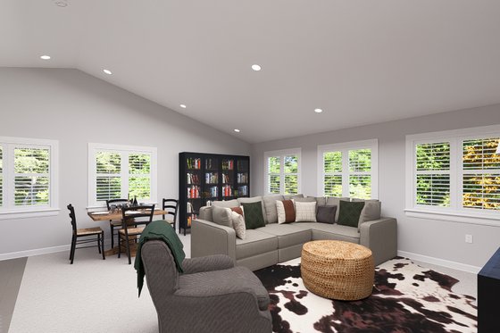 Interior - Family Room 1 for Barndominium House Plan #1060-186 - 2 bed, 1 bath