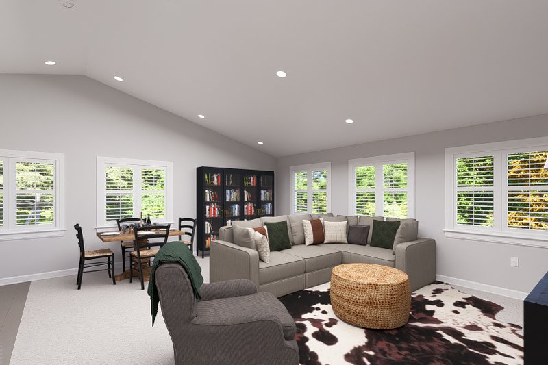 House Plan Design - Interior - Family Room 1 for Barndominium House Plan #1060-186 - 2 bed, 1 bath