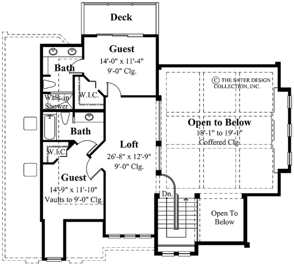 Architectural House Design - Mediterranean Floor Plan - Upper Floor Plan #930-112