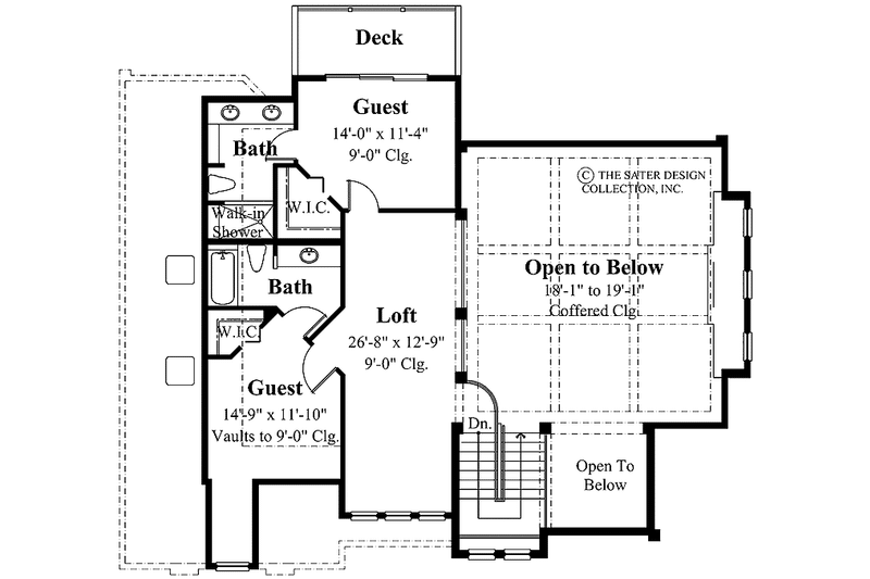 Home Plan - Floor Plan - Upper Floor for Mediterranean House Plan #930-112 - 3 bed, 3.5 bath