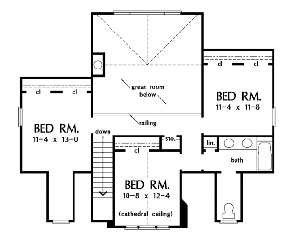 Architectural House Design - Farmhouse Floor Plan - Upper Floor Plan #929-553