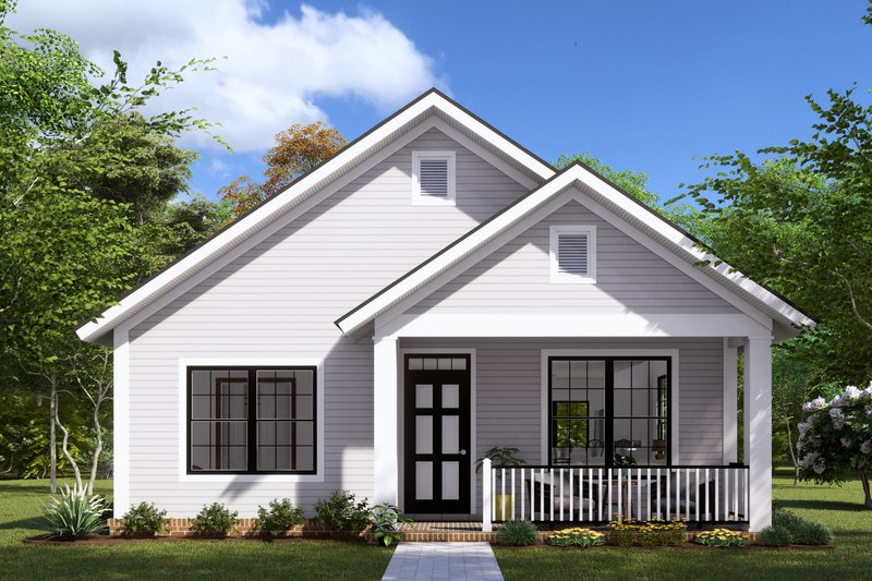 Dream House Plan - Cottage Exterior - Front Elevation Plan #513-5