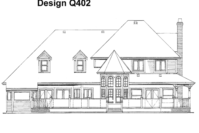 Dream House Plan - Exterior - Rear Elevation for Victorian House Plan #47-841 - 4 bed, 2.5 bath