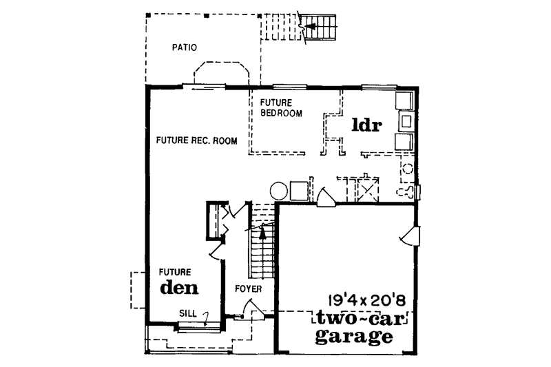 Dream House Plan - Floor Plan - Main Floor for Country House Plan #47-788 - 3 bed, 2 bath