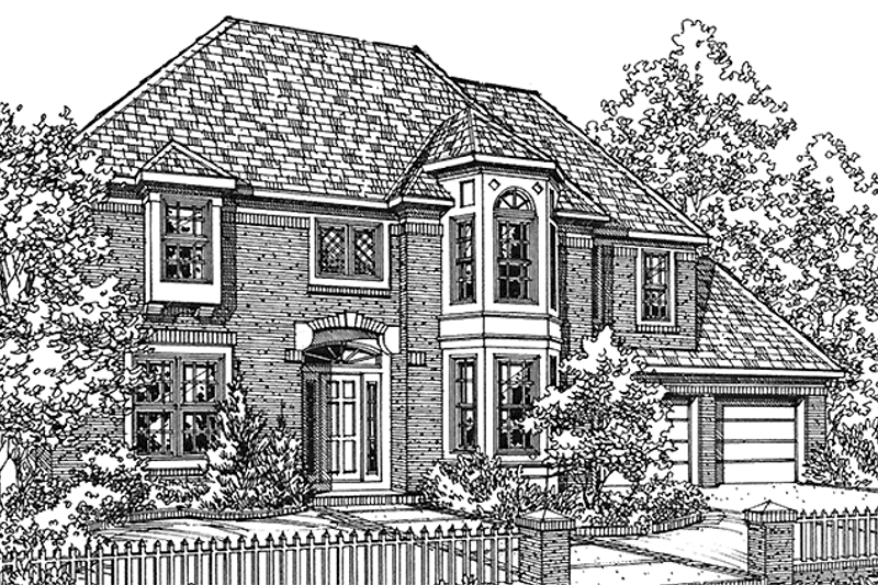 House Plan Design - European Exterior - Front Elevation Plan #320-1414