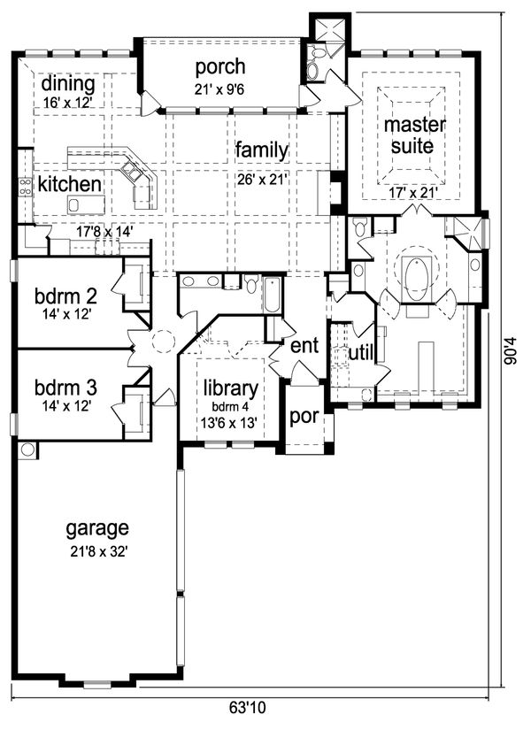 European Floor Plan - Main Floor Plan #84-634