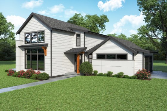 Exterior - Other Elevation for Contemporary House Plan #1070-163 - 3 bed, 2.5 bath