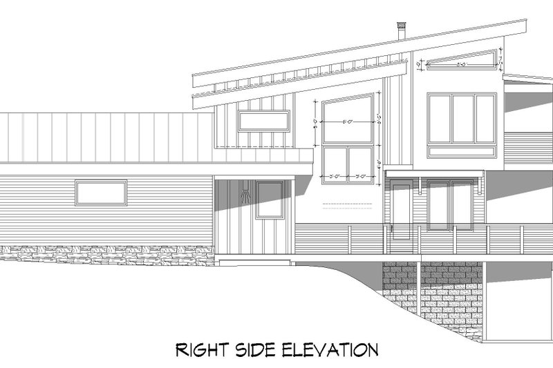 Dream House Plan - Exterior - Other Elevation 3 for Contemporary House Plan #932-769 - 4 bed, 3 bath