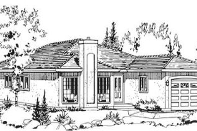 House Blueprint - Traditional Exterior - Front Elevation Plan #18-9059