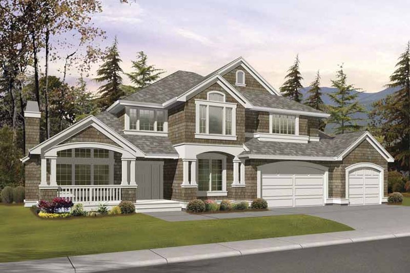 Dream House Plan - Exterior - Front Elevation 3 for Craftsman House Plan #132-494 - 5 bed, 4.5 bath