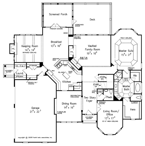 House Design - Country Floor Plan - Main Floor Plan #927-366