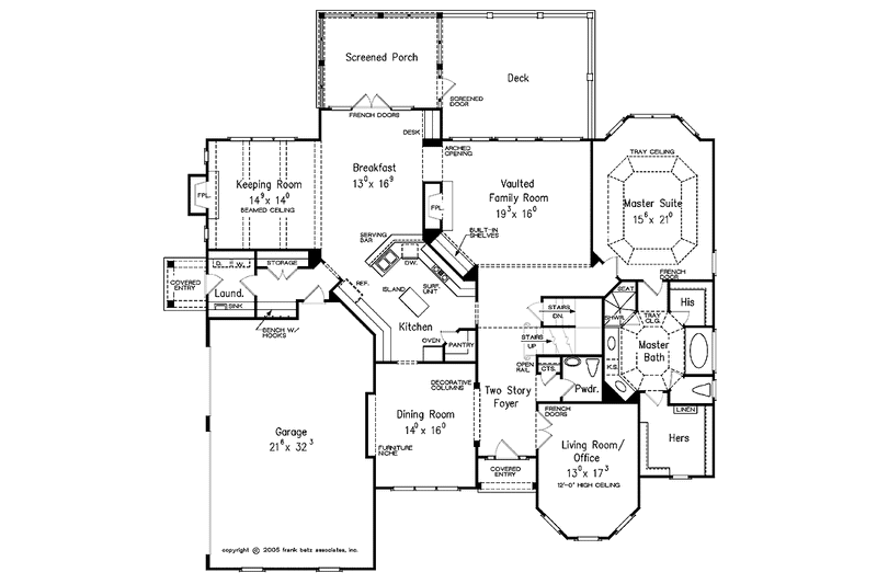 Home Plan - Floor Plan - Main Floor for Country House Plan #927-366 - 4 bed, 3.5 bath