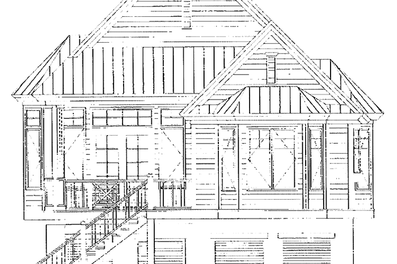 Home Plan - Exterior - Rear Elevation for Craftsman House Plan #929-530 - 3 bed, 2 bath