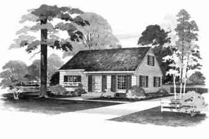 House Blueprint - Colonial Exterior - Front Elevation Plan #72-294